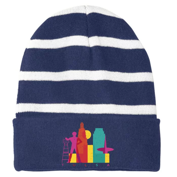 Tulsa Striped Beanie with Solid Band