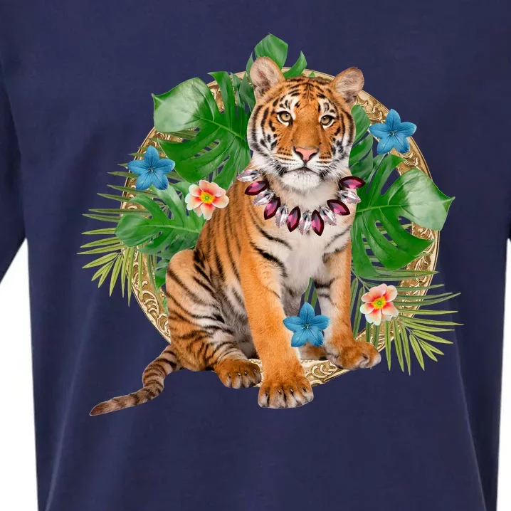 Tropical Tiger Vacation Sueded Cloud Jersey T-Shirt