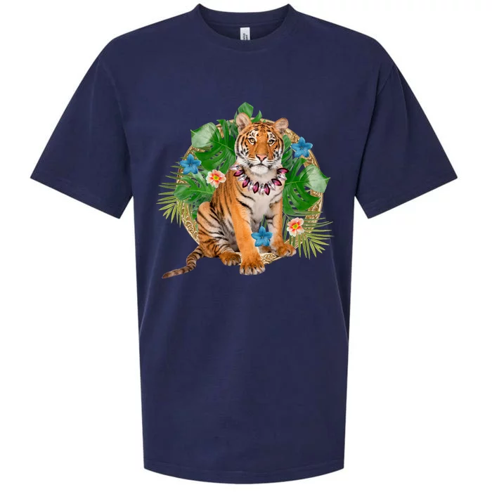 Tropical Tiger Vacation Sueded Cloud Jersey T-Shirt