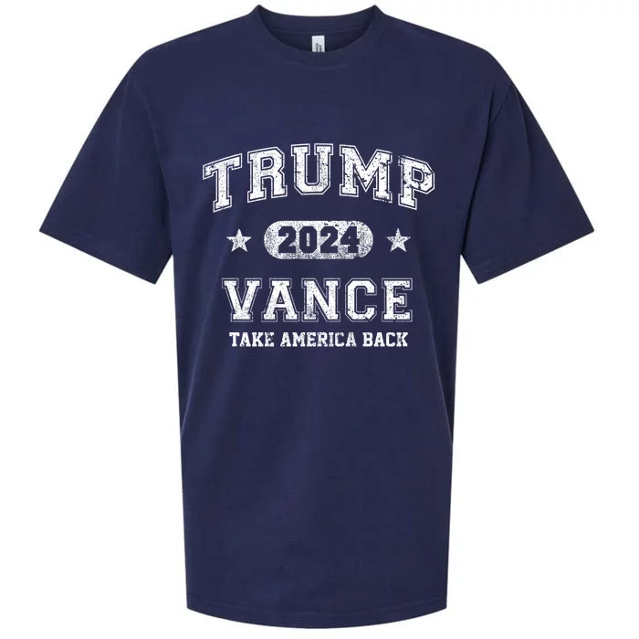 Team Trump Vance 2024 Take America Back Vintage Sueded Cloud Jersey T-Shirt