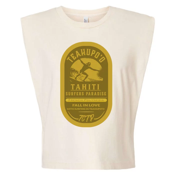 Teahupoo Tahiti Vintage Surf Label Garment-Dyed Women's Muscle Tee