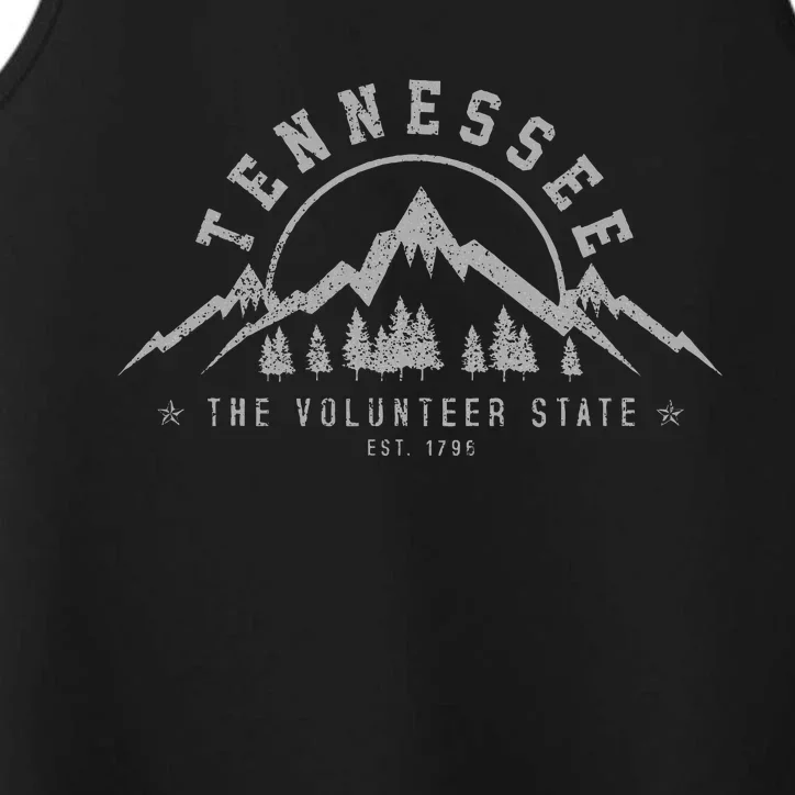 Tennessee The Volunteer State Est. 1796 Nashville Gift Performance Tank