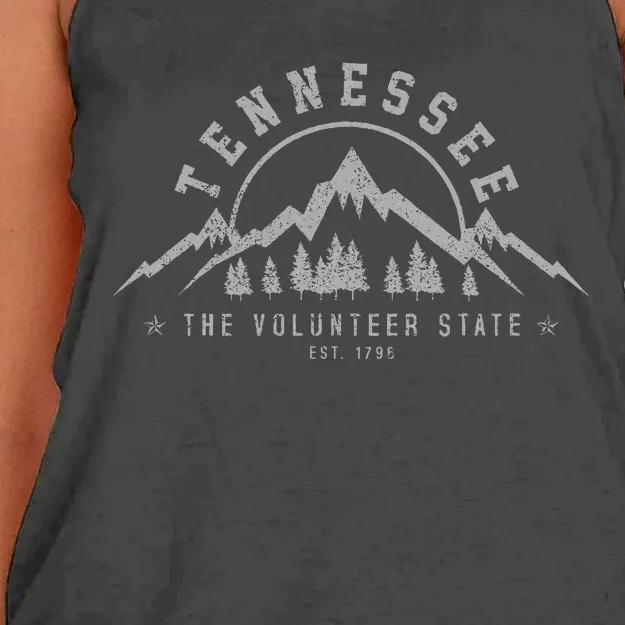 Tennessee The Volunteer State Est. 1796 Nashville Gift Women's Knotted Racerback Tank