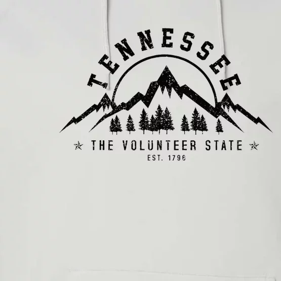 Tennessee The Volunteer State Est. 1796 Nashville Gift Performance Fleece Hoodie