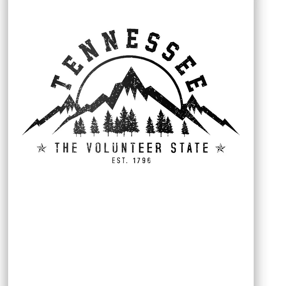 Tennessee The Volunteer State Est. 1796 Nashville Gift Poster