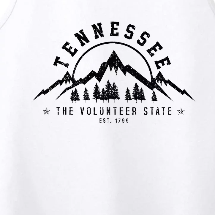 Tennessee The Volunteer State Est. 1796 Nashville Gift Performance Tank