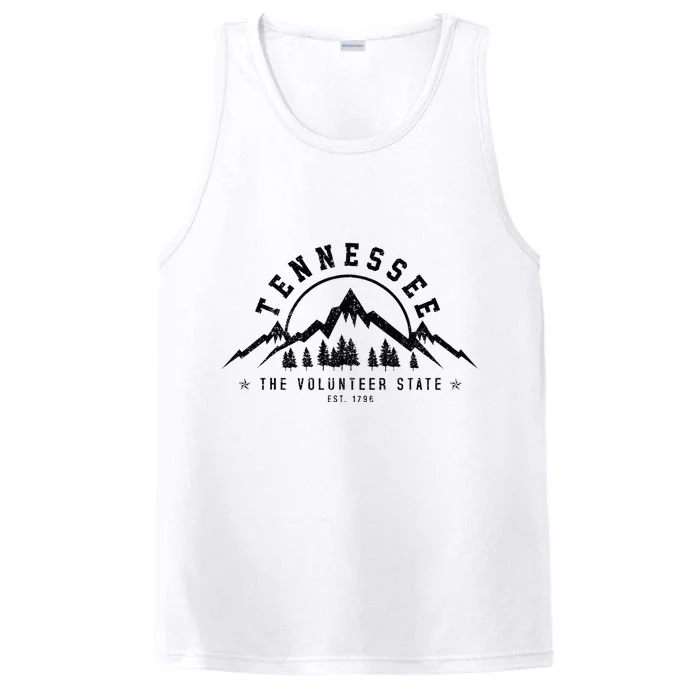 Tennessee The Volunteer State Est. 1796 Nashville Gift Performance Tank