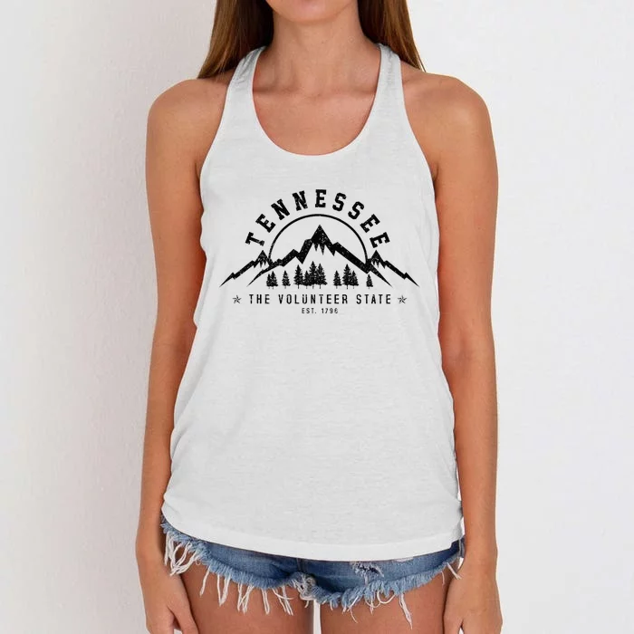 Tennessee The Volunteer State Est. 1796 Nashville Gift Women's Knotted Racerback Tank