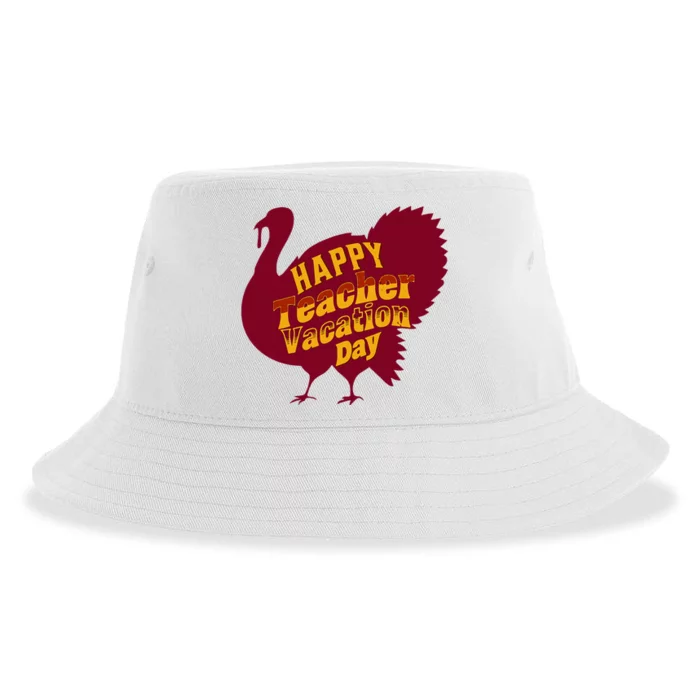 Thanksgiving Teacher Vacation Day Holiday Celebration Sustainable Bucket Hat