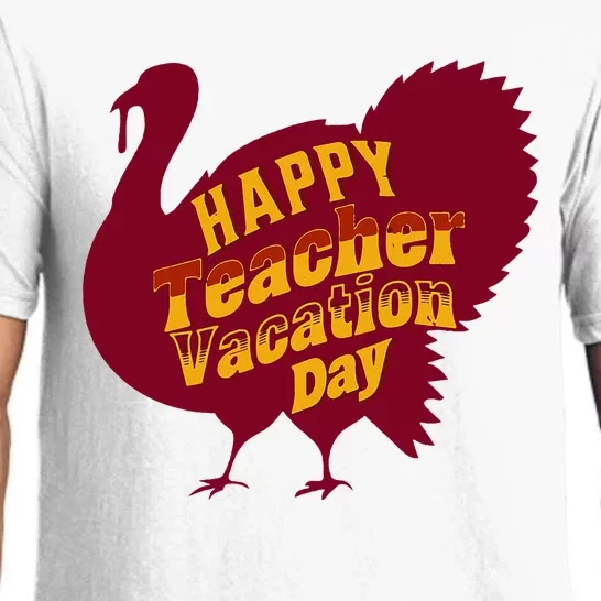 Thanksgiving Teacher Vacation Day Holiday Celebration Pajama Set