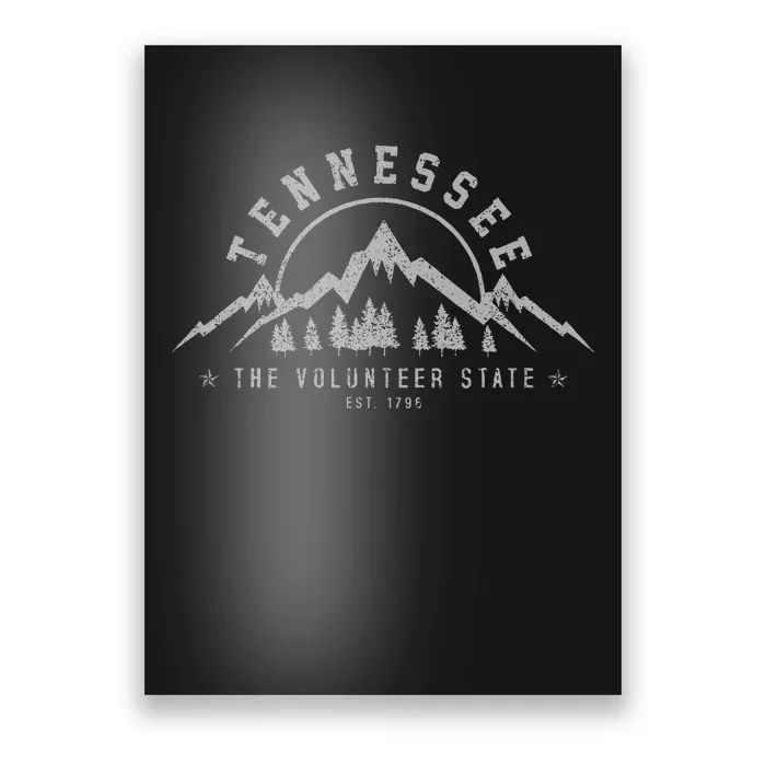 Tennessee The Volun R State Est. 1796 Nashville Gift Poster