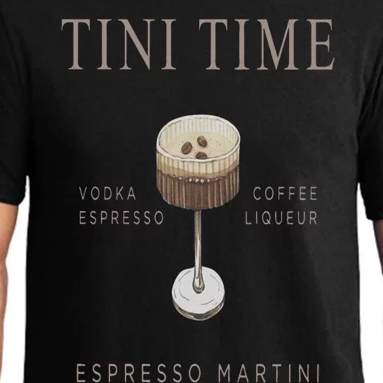 Tini Time Vodka Espresso Coffee Liqueur Espresso Martini Pajama Set