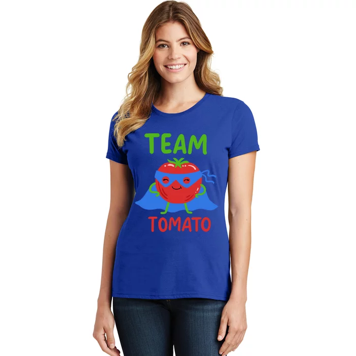 Team Tomato Vegan Power Superhero Veggie Vegetables Lover Meaningful Gift Women's T-Shirt