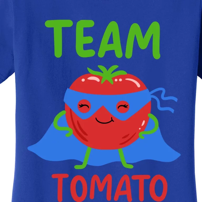 Team Tomato Vegan Power Superhero Veggie Vegetables Lover Meaningful Gift Women's T-Shirt