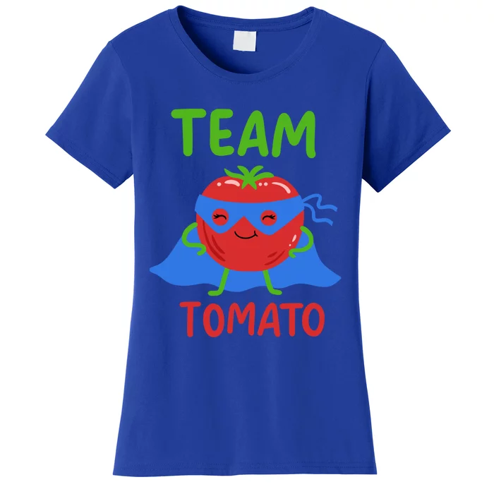 Team Tomato Vegan Power Superhero Veggie Vegetables Lover Meaningful Gift Women's T-Shirt