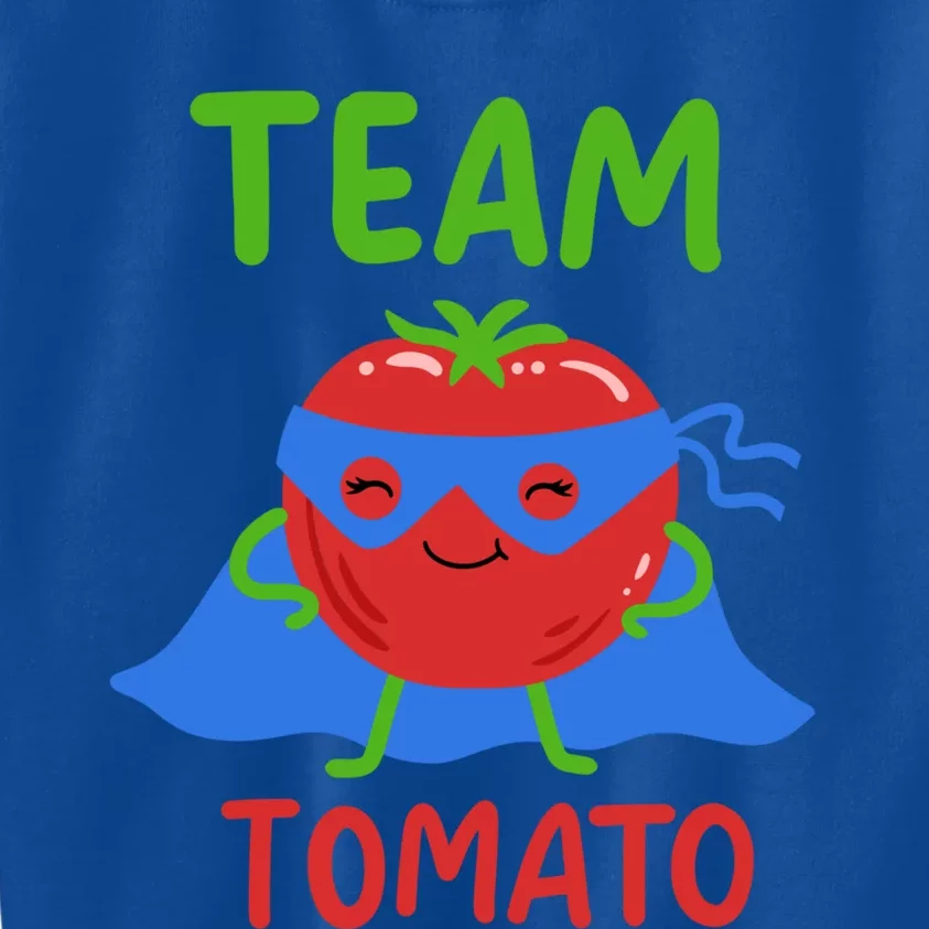 Team Tomato Vegan Power Superhero Veggie Vegetables Lover Meaningful Gift Kids Sweatshirt