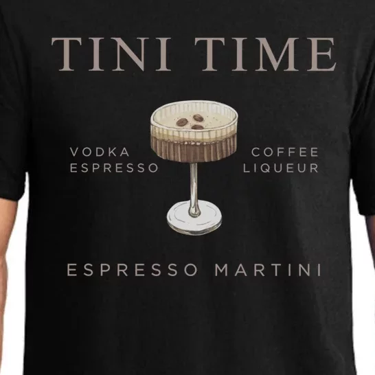 Tini Time Vodka Espresso Coffee Liqueur Espresso Martini Pajama Set