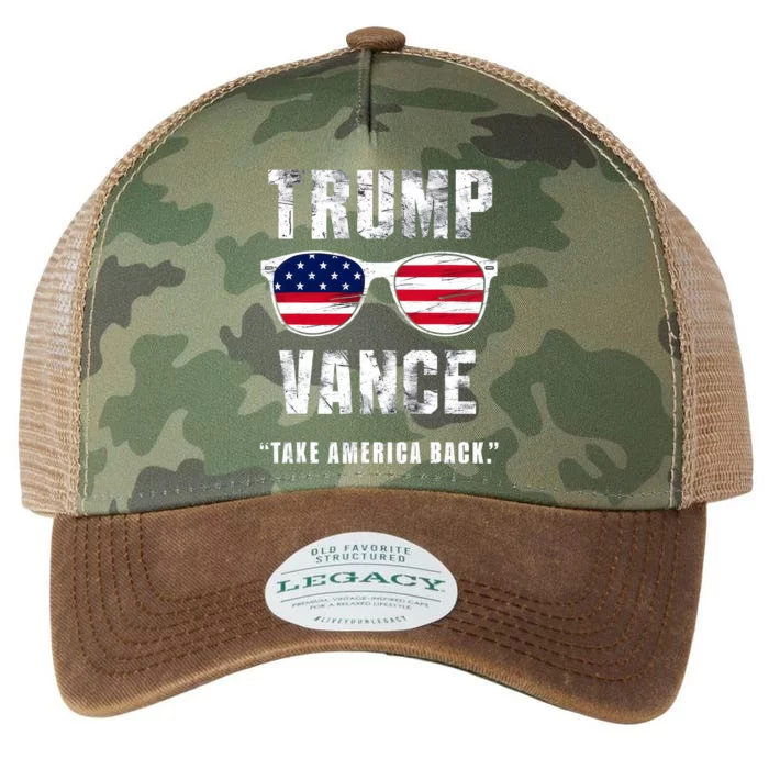 Team Trump Vance 2024 Take America Back Vintage Legacy Tie Dye Trucker Hat