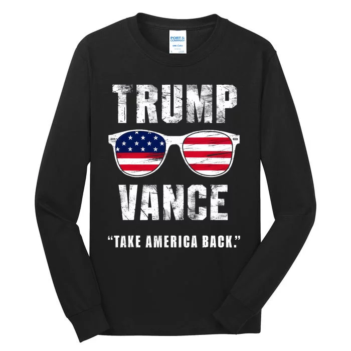 Team Trump Vance 2024 Take America Back Vintage Tall Long Sleeve T-Shirt