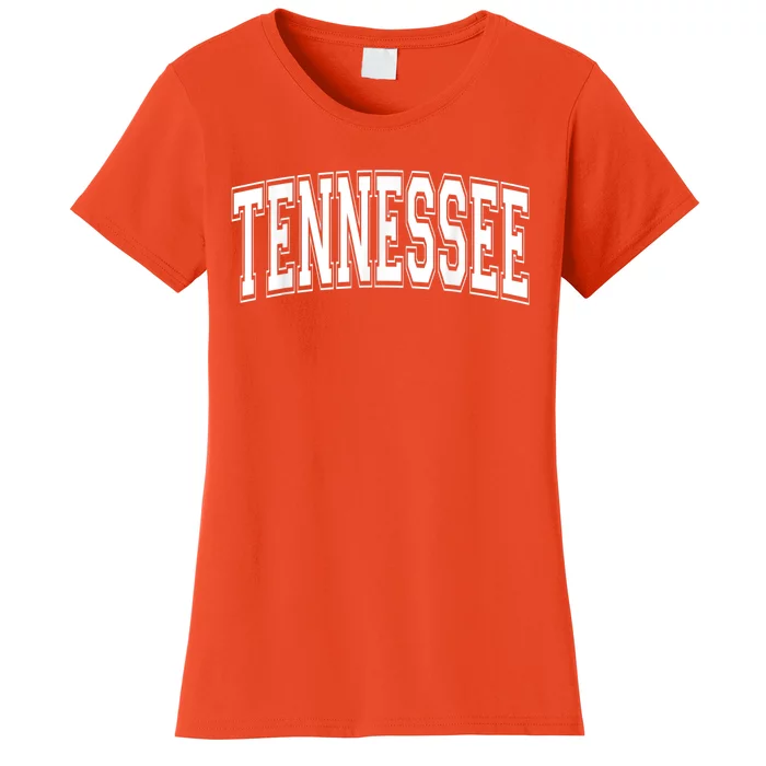 Tennessee TN Vintage Style White Text Women's T-Shirt