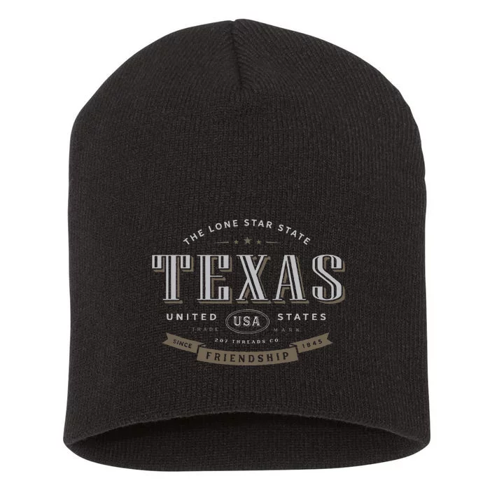 Texas Tx Vacation Souvenir Short Acrylic Beanie