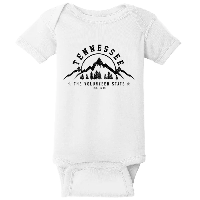 Tennessee The Volunr State Est. 1796 Nashville Gift Baby Bodysuit