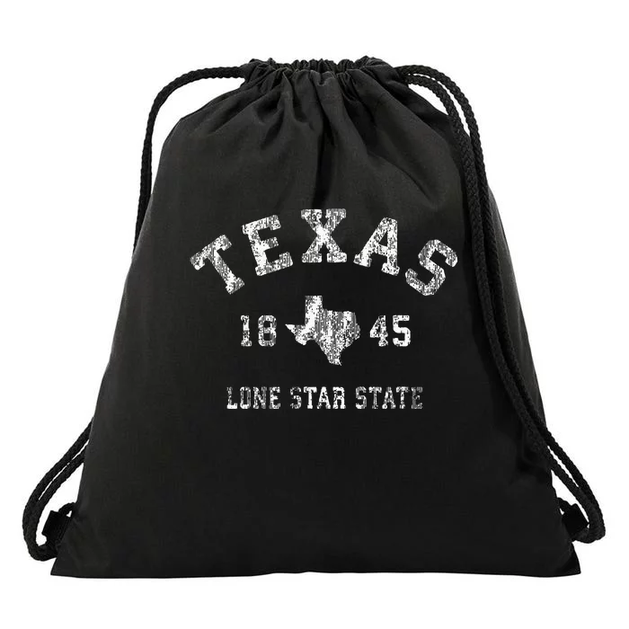 Texas TX Vintage Sports Design Texan Drawstring Bag