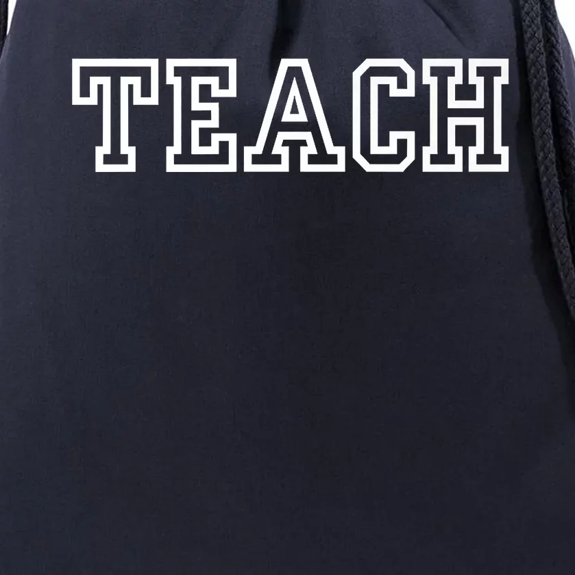 TEACH Teacher Varsity University Premium Drawstring Bag