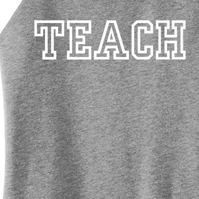 TEACH Teacher Varsity University Premium Women’s Perfect Tri Rocker Tank