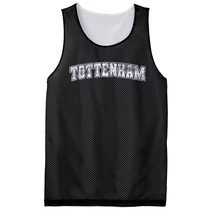 Tottenham Town Varsity Town Design Mesh Reversible Basketball Jersey Tank