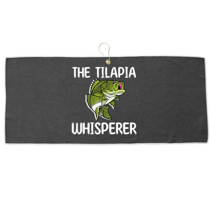 The Tilapia Whisperer Fish Outfit Love Freshwater Fishing Large Microfiber Waffle Golf Towel