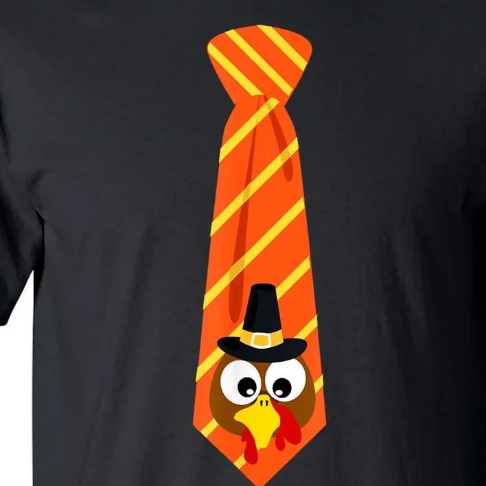 Thanksgiving Tie With Turkey For Family Dinner Funny Tall T-Shirt