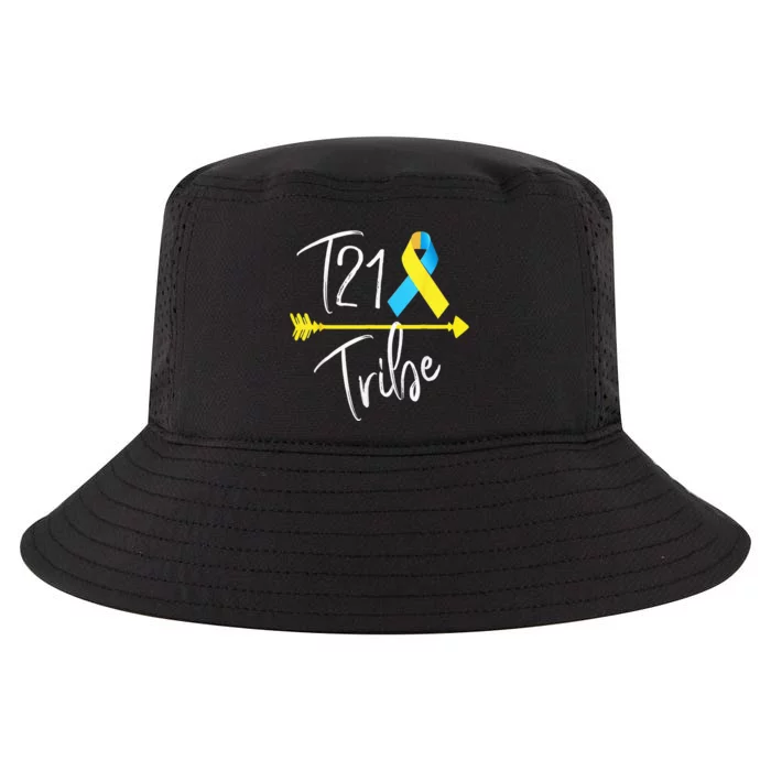 T21 Tribe World Down Syndrome Awareness Day Blue Yellow Cool Comfort Performance Bucket Hat