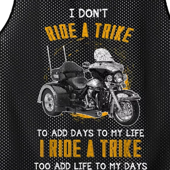 Triker Three Wheeler Motortrike I Ride A Trike Mesh Reversible Basketball Jersey Tank