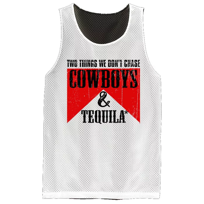 Two Things We DonT Chase Cowboys And Tequila Rodeo Retro Mesh Reversible Basketball Jersey Tank