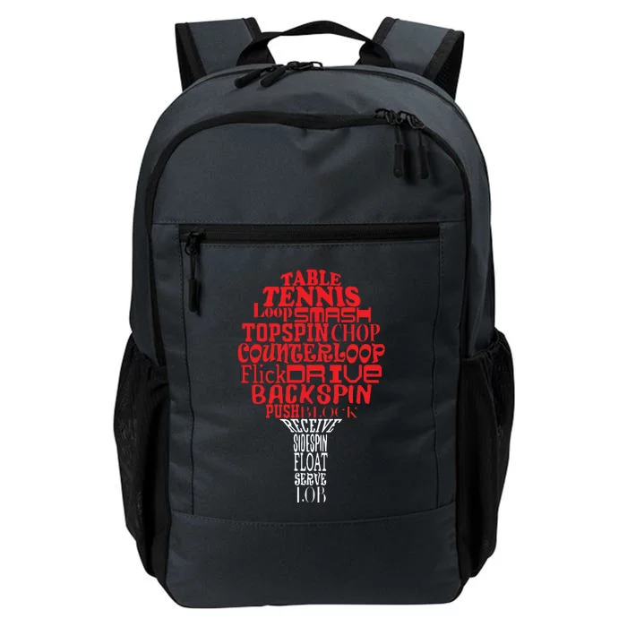 Table Tennis Word Cloud Daily Commute Backpack