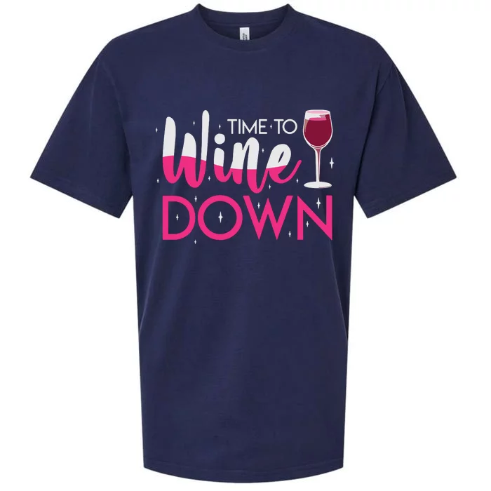 Time To Wine Down Find Wind Drinking Relaxation Red White Sueded Cloud Jersey T-Shirt