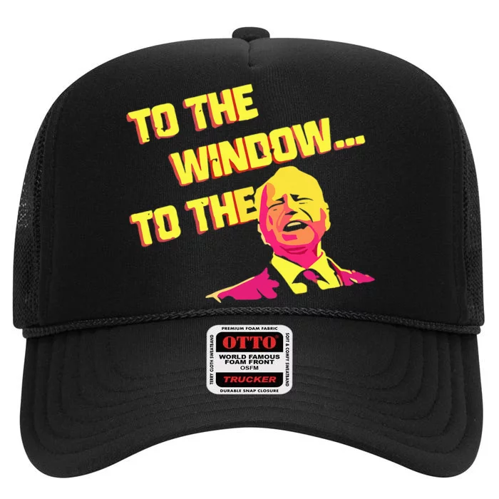 To The Window To The Walz Kamalaharris 2024 High Crown Mesh Trucker Hat