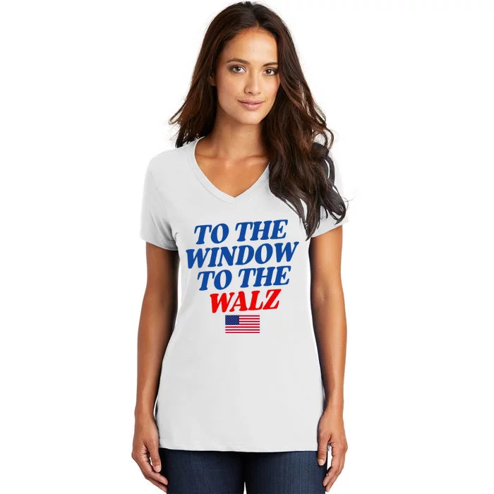 To The Window To The Waltz Kamala Harris Waltz Walz Women's V-Neck T-Shirt