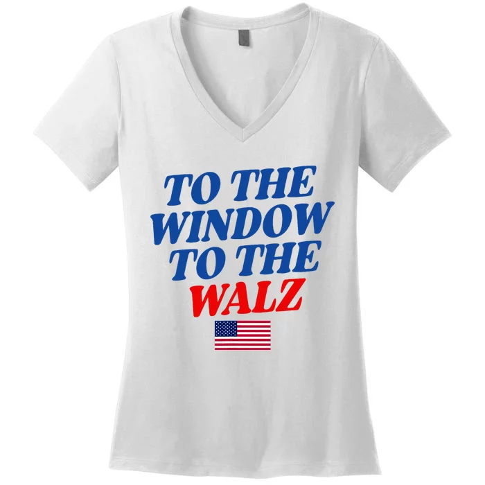 To The Window To The Waltz Kamala Harris Waltz Walz Women's V-Neck T-Shirt