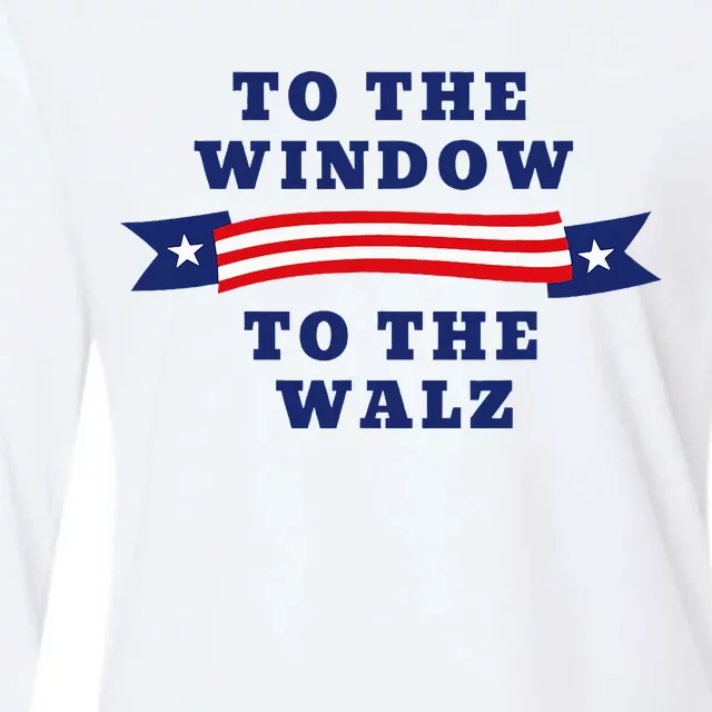 To The Window To The Walz President Kamala Harriss Waltz Womens Cotton Relaxed Long Sleeve T-Shirt