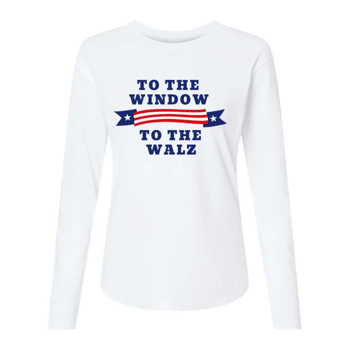 To The Window To The Walz President Kamala Harriss Waltz Womens Cotton Relaxed Long Sleeve T-Shirt