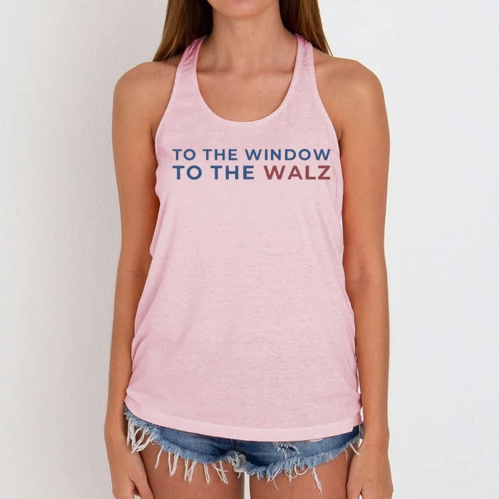 To The Window To The Walz Harris Waltz 2024 Kamala Women's Knotted Racerback Tank