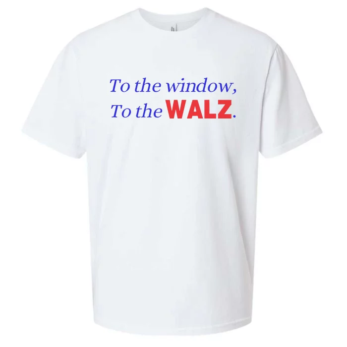 To The Window To The Walz Funny Harris Walz Sueded Cloud Jersey T-Shirt