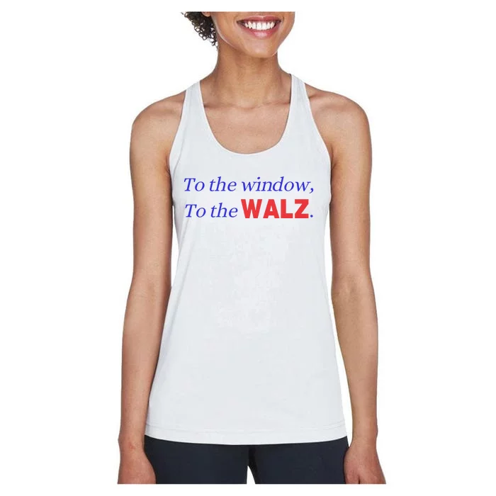 To The Window To The Walz Funny Harris Walz Women's Racerback Tank