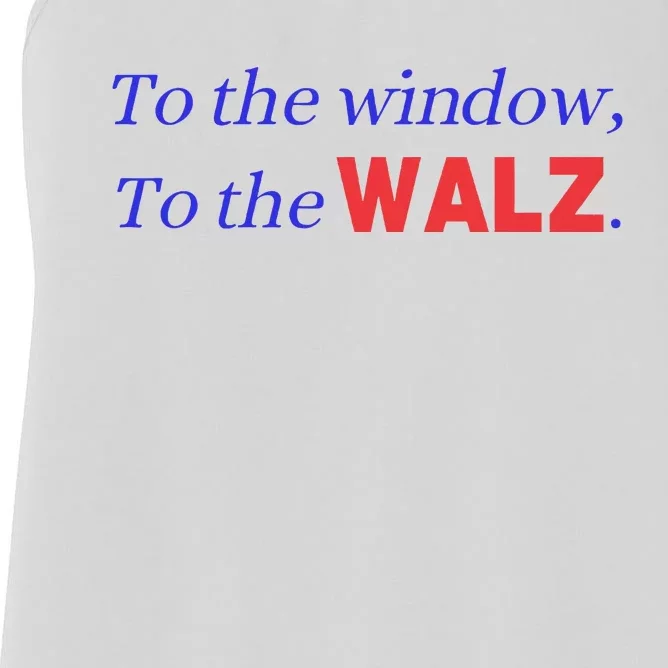 To The Window To The Walz Funny Harris Walz Women's Racerback Tank