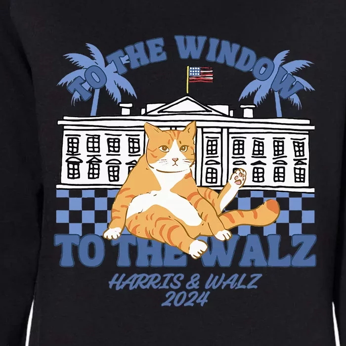 To The Window To The Walz Harris Walz Childless Cat Ladies Womens California Wash Sweatshirt