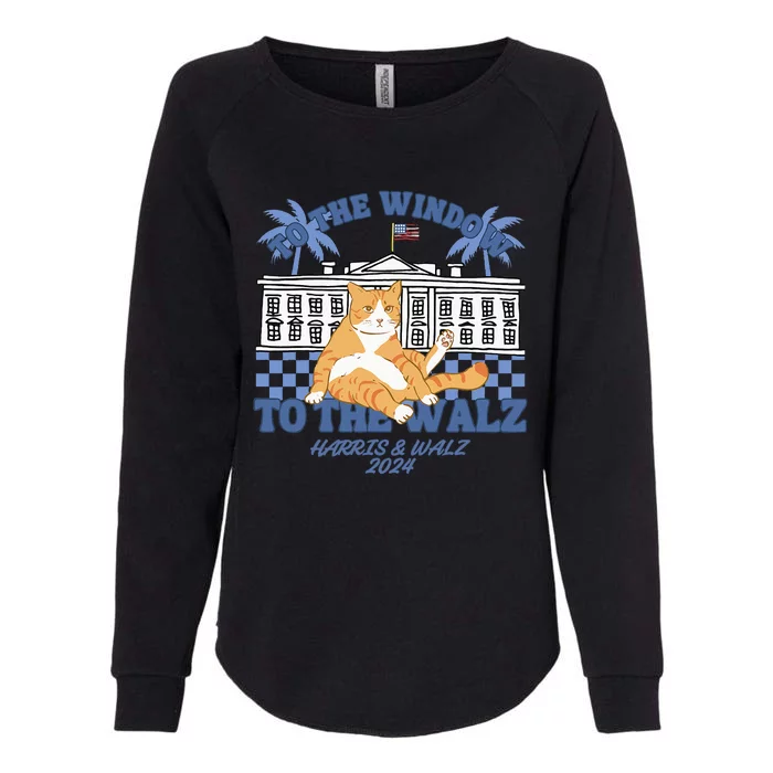 To The Window To The Walz Harris Walz Childless Cat Ladies Womens California Wash Sweatshirt