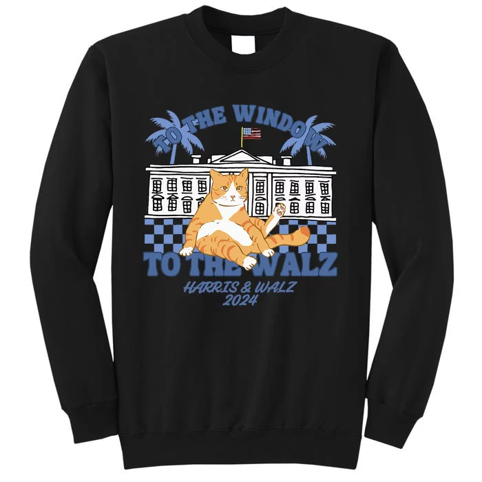 To The Window To The Walz Harris Walz Childless Cat Ladies Tall Sweatshirt