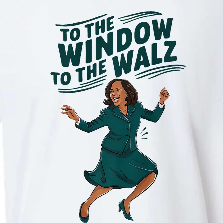 To The Window To The Walz Kamala Harris Funny Political Sueded Cloud Jersey T-Shirt